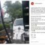 Tak Terima Diderek, Pengendara Mobil Ini Nekat Bergelantungan