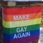 Berlibur, Wapres Trump Disambut Spanduk 'Make America Gay Again"