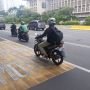 Polisi Mulai Tilang Motor Tak Lewat Jalur Khusus di Thamrin