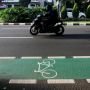 Sebagian Jalur Sepeda di Jakarta Dibangun di Atas Trotoar