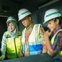 Gaya Putra Anies Baswedan saat Ikut Tinjau Proyek Kereta MRT