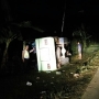 Bus Pengangkut Anak SMA Terguling di Jonggol, Sopir Buron