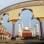 Pesona Payung Raksasa ala Masjid Nabawi di Masjid Agung Semarang