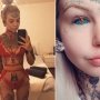Kecanduan Tato, Perempuan Ini Dijuluki Naga Putih Bermata Biru