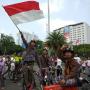 Komunitas Pesepeda Ontel Ikut Meriahkan HUT RI di Istana