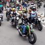 Tunggangi Moge, Jokowi Pakai Jaket Bubur Ayam
