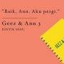 Multivision Plus Akan Filmkan Novel Geez & Ann