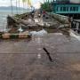 Gelombang 4 Meter Terjang Kepulauan Anambas, Pagar Jembatan Ambruk