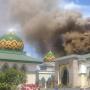 Masjid Agung Belopa di Luwu Terbakar, Bagian Kubah Keluarkan Asap Tebal