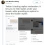 Twitter Siapkan Fitur Sembunyikan Balasan dari Tweet