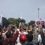 Disambut Takbir Allahuakbar ke Persis, Prabowo Nongol dari Sunroof Mobil