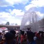 Kepanasan, Massa Jokowi - Maruf Amin di GBK Disiram Air Pemadam Kebakaran