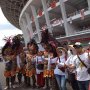 Pendukung Jokowi Gelar Pertunjukan Gedruk di Luar GBK