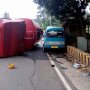 Truk Tangki Pertamina Terguling di Bogor, Diduga Alami Rem Blong