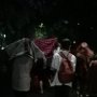 Hujan Deras, Massa Tinggalkan Lokasi Pesta Kemenangan Prabowo