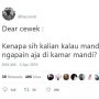 Ini Kompilasi Alasan Kocak Perempuan Mandi Lama Ala Warganet