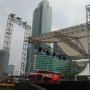 Lima Panggung HUT ke-492 DKI Jakarta Mulai Dipasang di Bundaran HI