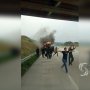 Bawa Tim Rampak Gendang, Bus Polisi Terbakar Usai Meriahkan HUT Bhayangkara