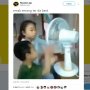 Rebutan Kipas Angin, Emak-emak Ini Punya Jurus Jitu Lerai Anaknya