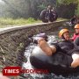 Asyiknya, River Tubing Menyusuri Kali Jowo di Sengkuyung Bumiaji