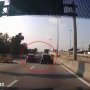 Mobil Rem Mendadak, Empat Pesepeda Motor Tabrakan Beruntun di Jalan Tol