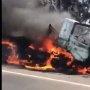 Lagi! Kecelakaan Beruntun di Tol Cipularang, Satu Truk Terbakar