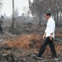 Ekspresi dan Gaya Jokowi di Tengah Asap dan Lahan Kebakaran