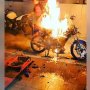 Duh, Yamaha RX-King Terbakar Hebat saat Servis di Bengkel Resmi