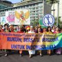 Warga Lintas Agama Ikuti Gerak Jalan Kerukunan Umat Beragama