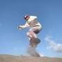 Keseringan ke Gumuk Pasir, Zaskia Adya Mecca Jadi Jago Sand Boarding