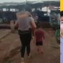 Viral Perjuangan Istri Polisi Gendong Suaminya yang Lumpuh, Bikin Haru