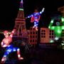 Festival Lampion Kaliurang, 'Gatotkaca' dan 'Spiderman' Jaga Loket Karcis