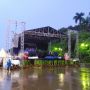 Hujan Deras, Persiapan Konser Tahun Baru 2020 di Monas Terpaksa Dihentikan