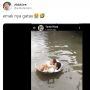 Viral Bocah Tiduran di Atas Wajan saat Banjir, Warganet: Santuy Sejak Dini