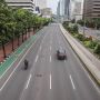 Kondisi Jalan Sudirman-Thamrin Lengang Imbas Corona