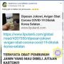 CEK FAKTA: Benarkah Obat Corona Pesanan Jokowi adalah Obat Pembunuh Janin?