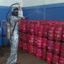 Tabung Gas LPG Disemprot Disinfektan Cegah Penyebaran Covid-19
