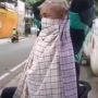 Kakek ini Terpaksa Tetap Narik Ojol Demi Keluarga, Pakai Masker dari Sarung