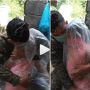 Sedih, Foto Pria Peluk Anak yang Dibungkus Plastik, Diduga Gardep COVID-19
