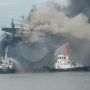 Puluhan ABK Kapal Tanker Meledak di Belawan Medan, Selamat!
