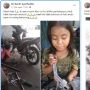 Viral Gadis Kecil Bantu Orang Tua Jadi Montir, Aksinya Panen Pujian