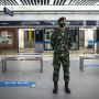 Jelang New Normal, TNI Jaga Stasiun MRT Bundaran HI