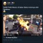 Detik-Detik Polisi Dibakar Hidup-Hidup di Atas Motor oleh Demonstran