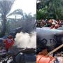 Detik-detik Pesawat TNI AU Jatuh di Pemukiman Warga Kampar,Pilot Selamat