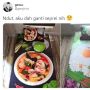 Viral Foto Seprai Gambar Telur Ceplok, Warganet Lapar Berjemaah