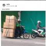 Skill Tingkat Dewa, 6 Potret Ojol Saat Bawa Barang Ini Kelewat Barbar