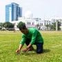 Persiapan Salat Idul Adha di Masjid Al Azhar