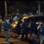 Mobil Polisi jadi Amukan Massa Demo UU Cipta Kerja