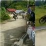 Detik-Detik Apesnya Pemotor Cilik, Mau Bergaya Malah Celaka