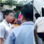 Diduga Saling Senggol, Dua Sopir Ini Cekcok, Spion Bus Remuk Dihantam